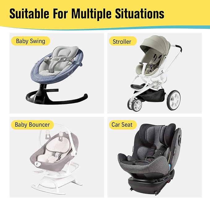 KAKIBLIN Baby Travel Pillow, Upgraded Baby Neck Pillows for Car Seat Toddler Head and Neck Support Pillow,Support Pillows for Car Seat, Pushchair,Travel (Pineapple)-CubbioJoy