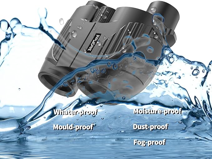 20x25 Compact Binoculars with Strap for Kids and Adults, Sharp Clear, Mini Low Weight Binoculars for Bird Watching,Hiking Outdoor, Cruise Ship,Concert-CubbioJoy