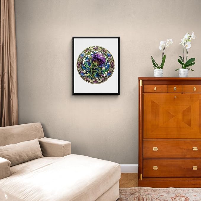 KAAYEE Wooden Jigsaw Puzzles-3D Visual Effect Scotch Thistle Wooden Puzzle Adult Unique Shape Wooden Puzzle Wooden Jigsaw Puzzle for Adult,Puzzle for Adults,Family Puzzles (M-11.4 * 11.4in-200pcs)-CubbioJoy