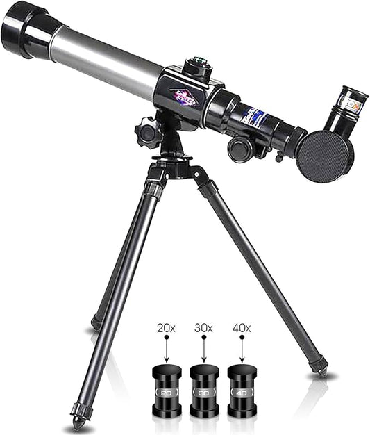 ArtCreativity Telescope for Starters - Includes Tripod Stand and 20x, 30x, 40x Eyepieces - Expensive Birthday Gifts for Kids Ages 3+-CubbioJoy