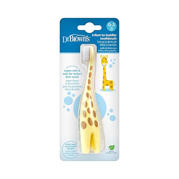 Dr. Brown's Infant-to-Toddler Toothbrush, Giraffe-CubbioJoy