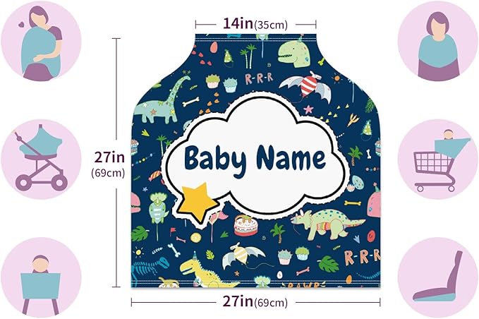 Baby Car Seat Stroller Cover Nursing Cover New Mom Breastfeeding Scarf Soft Stretchy Infant Carrier Cover Car Canopy Coverage-CubbioJoy