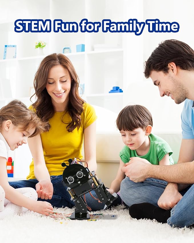 Biped Robot Kit STEM Toys Science Kit for Kids, Bionic Bipedal Robotics Programmable Coding Crafts Set for Arduino ESP32, Birthday Gift for Age 8-12 Boys Girls Teens-CubbioJoy