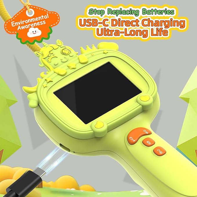 Borescope Snake Camera Endoscope with Light & Flexible Tube for Kids - Educational STEM Science Toy for Boys & Girls Ages 3-10, Birthday for Nature Exploration - Green-CubbioJoy