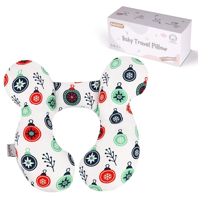 KAKIBLIN Baby Travel Pillow for Head and Neck, Upgraded Baby Support Pillow, Baby Neck Pillows for Car Seat,Pushchair,Travel,(Cross)-CubbioJoy
