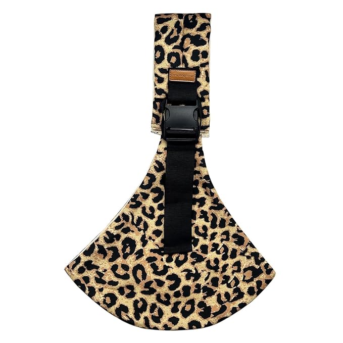 Baby Sling Carrier Newborn to Toddler Adjustable One-Shoulder Design with Hip Seat Support, Labor-Saving Baby Wraps Carrier 10-30 lbs(Pale Leopard Print)-CubbioJoy