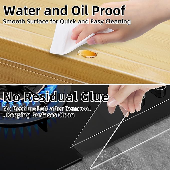 Clear Edge Protector,Safe Corner Protector, Anti-Sharp Edge Protector, for Furniture, Drawers, Tables, Cabinets 2inX3.28FT-CubbioJoy