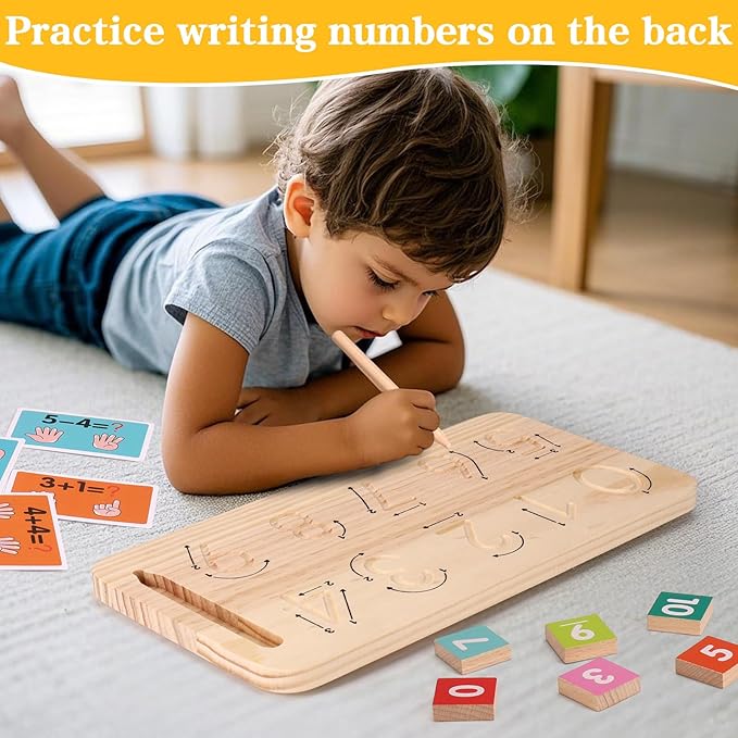 2 in 1 Math Toy for Toddlers 3 4 5 6 7,Addition and Subtraction Math Games for Kids 5-7,Math Manipulatives Kindergarten Preschool Classroom Must Haves Educational Number Blocks Learning Toys-CubbioJoy