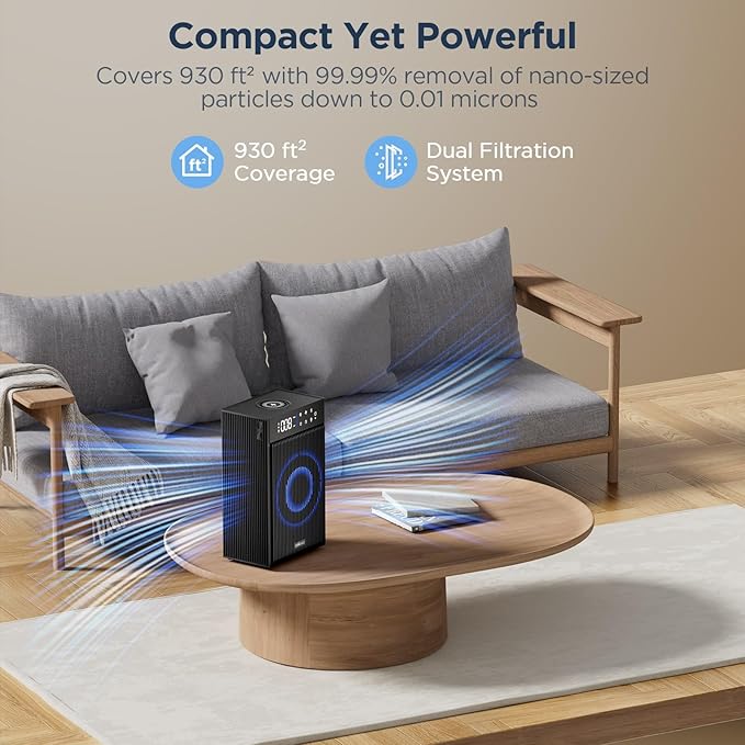CleanForce Rainbow Cube | World’s First 4-in-1 Space-saving Air Purifier with Bluetooth Speaker, Wireless Charger & Aroma Diffuser | Swiss Tech，over 900ft² Coverage | Ultra-Quiet-CubbioJoy