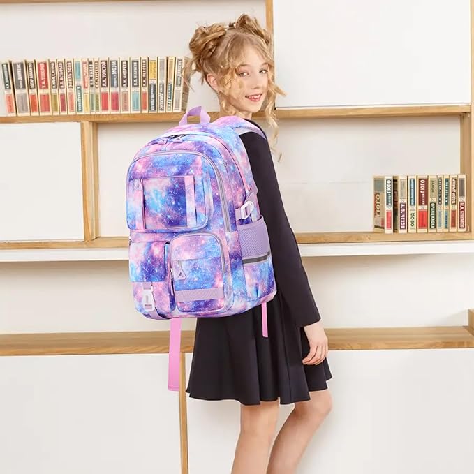 Backpack for Girls 3pcs Set Kids Backpack with Lunch Box Students Kawaii Book Bag for Elementary Primary Middle School Bags - Ita Backpack - Galaxy-CubbioJoy