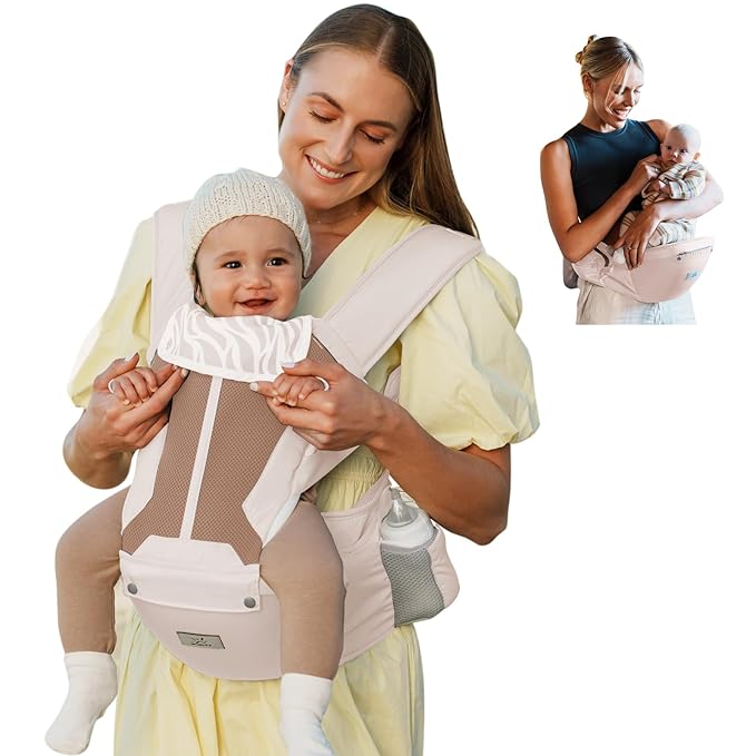 Baby Carrier Newborn to Toddler, 6-in-1 Baby Carrier, Adjustable Detachable Infant Baby Hip Seat Carrier for 7-50lbs-CubbioJoy