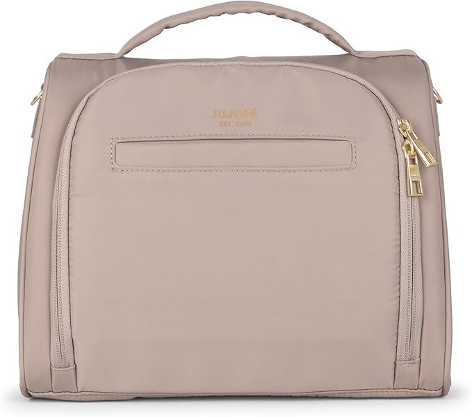 JuJuBe New Insulated Bottle Bag, Breastmilk Storage Bag for Baby Bottles, Insulated Waterproof Lunch Bag or Cooler Bag for Nursing, Milk, Food, Baby Formula, Snacks, Daycare, Taupe, Mother's Day Gift-CubbioJoy