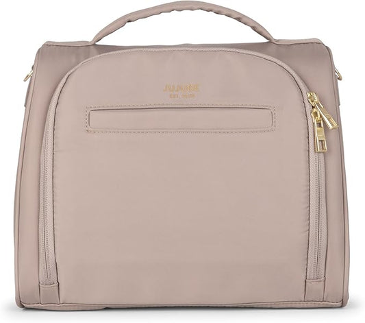 JuJuBe New Insulated Bottle Bag, Breastmilk Storage Bag for Baby Bottles, Insulated Waterproof Lunch Bag or Cooler Bag for Nursing, Milk, Food, Baby Formula, Snacks, Daycare, Taupe, Mother's Day Gift-CubbioJoy