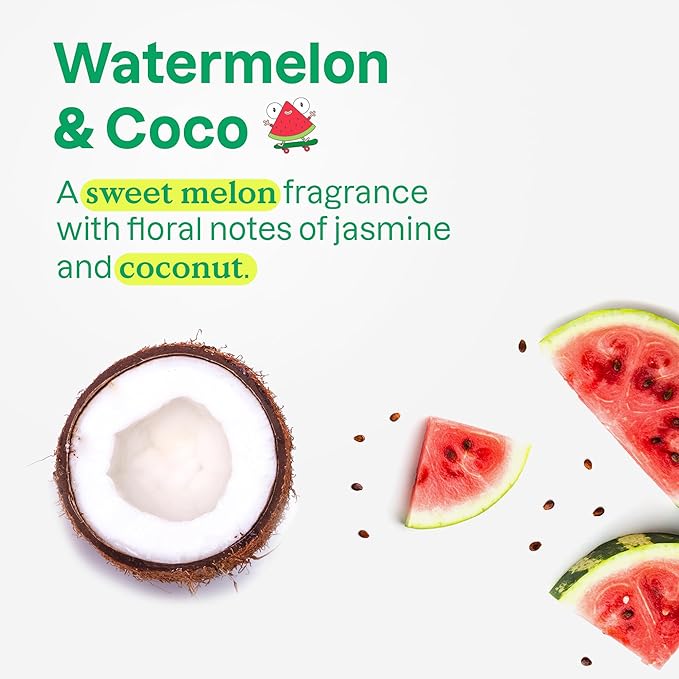 ATTITUDE Shampoo and Body Wash for Kids, EWG Verified, Dermatologically Tested, Plant- and Mineral-Based Ingredients, Vegan and Cruelty-Free, Watermelon and Coco, 16 Fl Oz-CubbioJoy