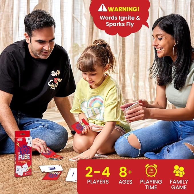 Card Game - Fletter Fuse, Fast-paced Word Game for All Ages, Fun for Family Game Night, Vocabulary Building, Gifts for Kids Ages 8, 9, & 10 Years-CubbioJoy