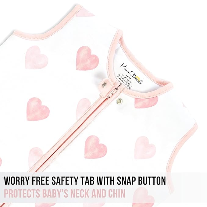 Baby Sleep Sack 1.0 TOG, Organic Cotton Baby Wearable Blanket with Two-Way Zipper, Swaddle Transition Baby Sleeping Bag, All-Season Sleep Sack for Newborn Infant Toddler Boy Girl-CubbioJoy