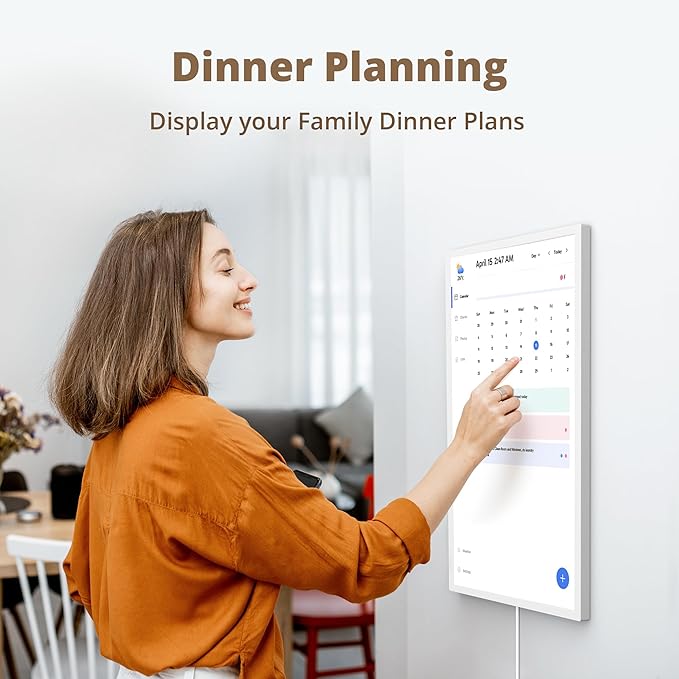 Dragon Touch 24 inch Digital Calendar Chore Chart – Interactive Touchscreen, Smart Family Planner, Hearth Display Desk Digital Calendar Seamless Scheduling-CubbioJoy