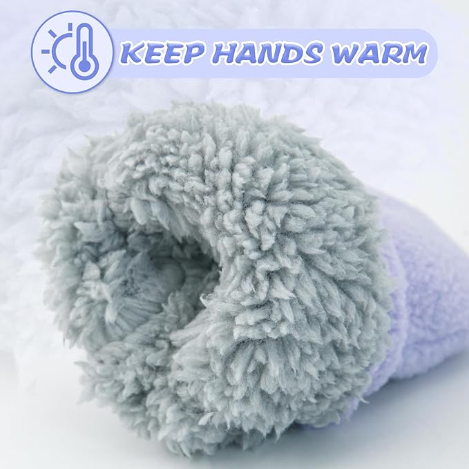 BAVST Baby Toddler Winter Mittens Girls Warm Fleece Lined Gloves Kids Sherpa Lined Mittens for Boys-CubbioJoy