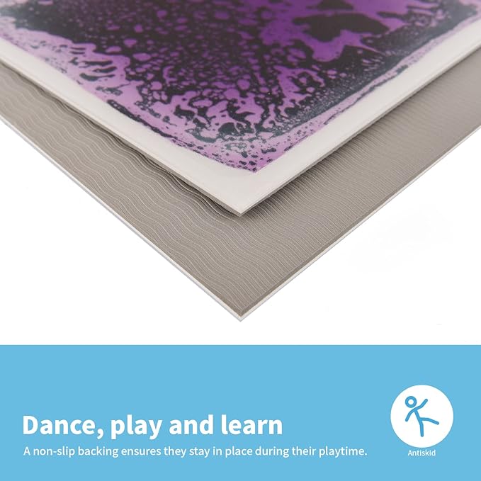 Art3d Baby Sensory Water Mats for Autistic Children (11.8"x11.8" Square, 4 Tiles, Blue-Red,Blue-Yellow,Orange-Red,Purple-Black)-CubbioJoy