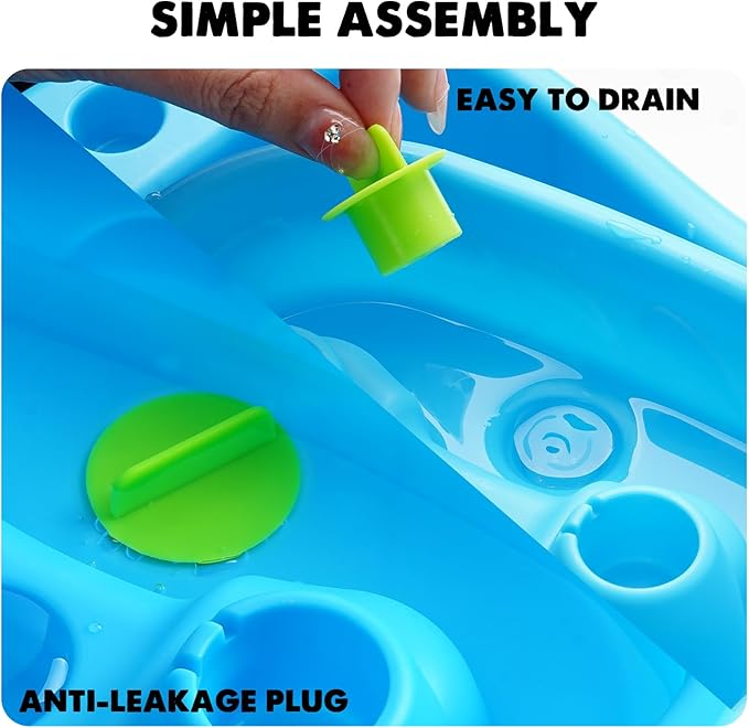 CozyBomB™ Water Table for Toddlers 3-5 | Outdoor Toys Water Play Table, Magnetic Fishing Toy Game, Summer Splash Pond Showers Sand Activity, Sensory Party Birthday Gift Kids Ages 4-8 9-12 (1-Tier)-CubbioJoy