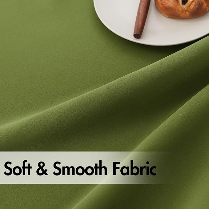 ANRODUO Back Tab Blackout Curtains for Bedroom Living Room, Rod Pocket Pinch Pleated Thermal Insulated Room Darkening Curtains 54 Inches Long 2 Panels, Olive Green, 42 x 54 Inch-CubbioJoy