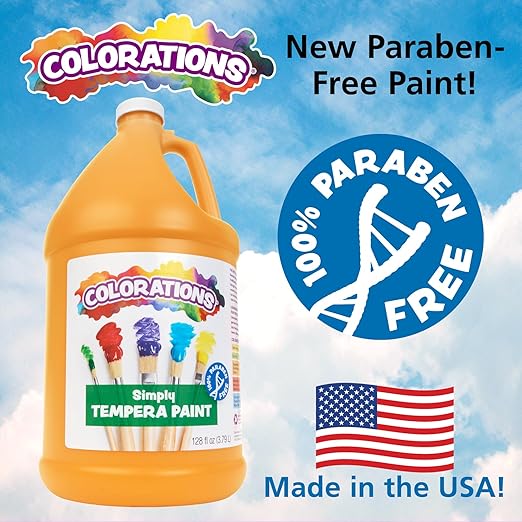 Colorations Paraben-Free Tempera Paint for Kids - 1 Gallon, Vibrant Black. Non-Toxic and Made in the USA, Classroom Must Haves, Bulk Arts and Crafts Supplies-CubbioJoy