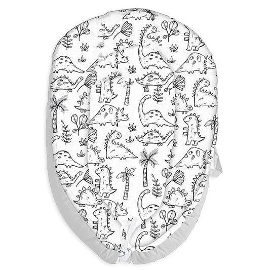 Baby Lounger for Newborn Cover - Newborn Lounger Cover for 0-12 Months, Breathable & Portable Infant Lounger Cover - Soft Baby Floor Seat Cover for Travel, Newborn Essentials - Baby Snuggle Dinosaur-CubbioJoy