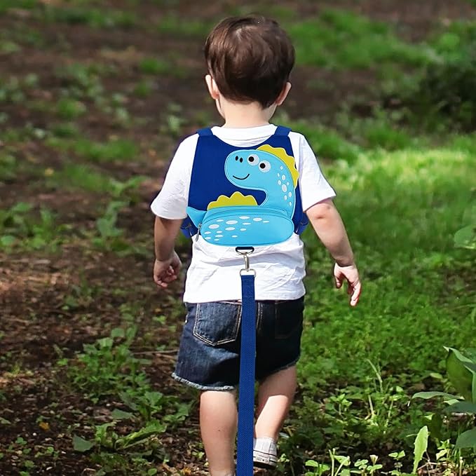 Accmor Toddler Harness Leash with Anti Lost Wrist Link, Cute Dinosaur Kids Walking Restraint Belt, Keep Child Close Hand Strap Tether for Baby Boys Girls Outdoor Travel-CubbioJoy