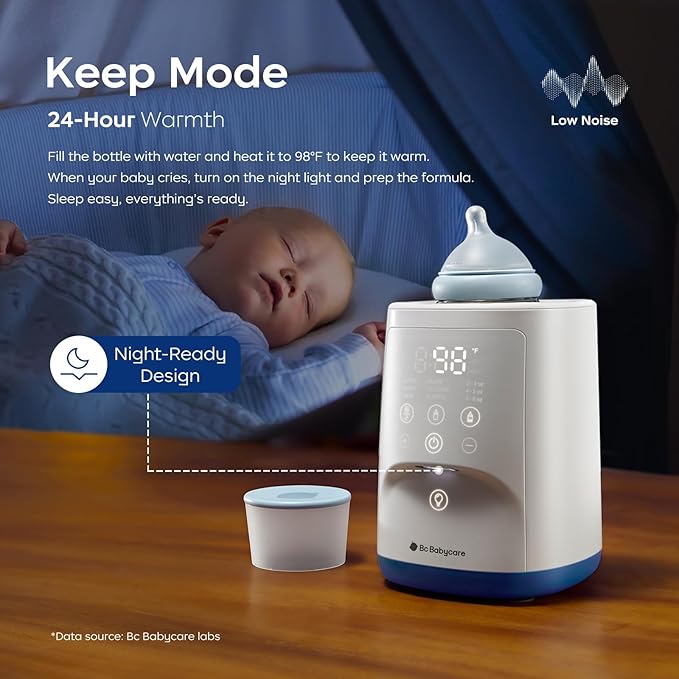 Bc Babycare Bottle Warmer,10-in-1 Fast Baby Milk Warmer with Smart Temperature Control, Rotating Heating, Bottle Warmers for All Bottles-CubbioJoy