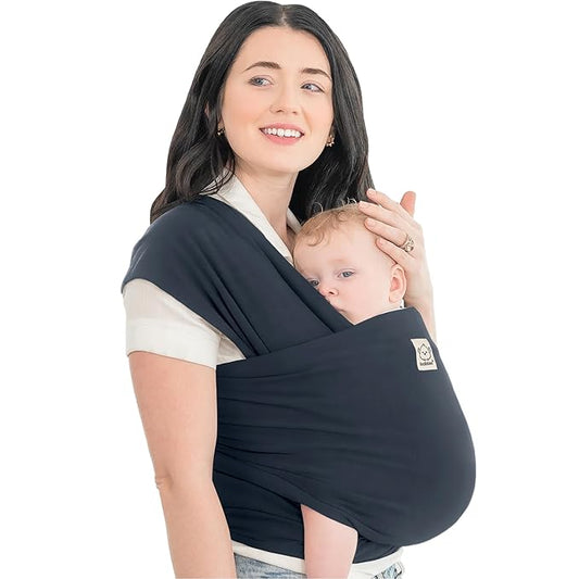 KeaBabies Baby Wrap Carrier - All in 1 Original Baby Carrier Newborn to Toddler Sling, Easy to Wear, Hands Free Bonding, Lightweight, Breathable Infant Wraps (Midnight)-CubbioJoy