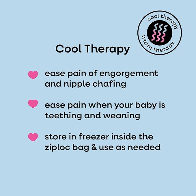 Bamboobies Soothing Nursing Pillows, Daytime Nursing Pads - Reusable, Hot Cold Compress for Breastfeeding- Discreet Leak-Proof Washable Pads for Breastfeeding - 2 Compress Pads, 2 Nursing Pads-CubbioJoy