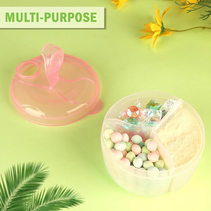 Accmor Baby Formula Dispenser On The Go, Formula Container to Go, Non-Spill Rotating Three-Compartment Formula Dispenser and Snack Storage Container for Infant Toddler Traveling-CubbioJoy