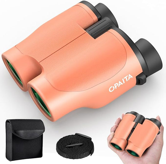 Compact Binoculars for Adults High Powered - OPAITA 20x32 Small Binoculars for Adults Kids with Low Light Vision for Hunting Cruise Ship Travel Concert Hiking Orange-CubbioJoy