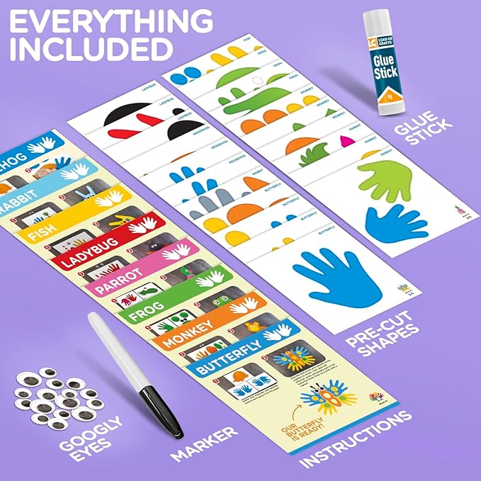 Arts and Crafts Kit for Toddlers Ages 3+ Years. Easy Animal Crafting for Kids-CubbioJoy