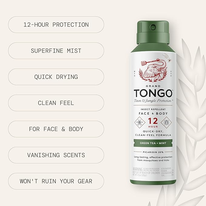 DEET-Free Green Tea + Mint Insect Repellent with Picaridin- The 12 Hour Protection, DEET Alternative-CubbioJoy