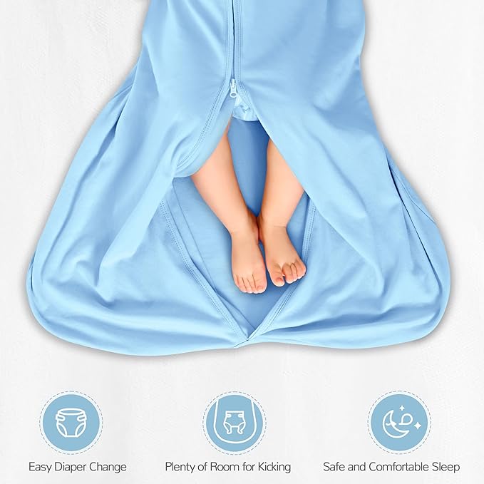 JELLYMONI Baby Sleep Sack 18-24 Months 100% Cotton Wearable Blanket, 0.5 TOG Soft Lightweight Toddler Sleeping Sack 3 Pack 2-Way Zipper Newborn Sleep Sacks-CubbioJoy