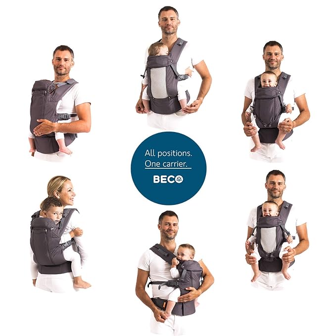 Beco Baby Hybrid 8 All in 1 Mesh Cooling Carrier - Backpack, Front & Hip Carrier Newborn to Toddler (7-45lbs)-CubbioJoy