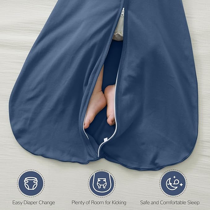 JELLYMONI Baby Sleep Sack 18-24 Months 100% Cotton Wearable Blanket, 0.5 TOG Soft Lightweight Toddler Sleeping Sack 3 Pack 2-Way Zipper Newborn Sleep Sacks-CubbioJoy