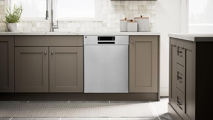 Kenmore 24" Built-in Stainless Steel Tub Dishwasher EasyFlex 3rd, SmartWash, UltraWash Plus, TurboDry, and Adjustable Rack, Energy Star Certified, Fingerprint Resistant-CubbioJoy