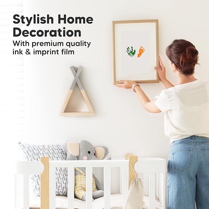 4-Pack Inkless Baby Hand and Footprint Kit - Mess Free Ink Pad for Newborn Keepsake, Dog Nose & Paw Print Kit, Clean Touch Ink Pad for Baby Hand & Footprints, Ideal New Mom Gifts (Autumn)-CubbioJoy