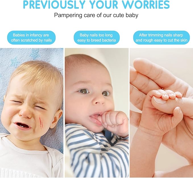 Baby Nail Trimmer Electric,Baby Nail Clippers, 6 in 1 Baby Nail File,Nail File Baby Grooming Kit Manicure Set for Toddler or Adults-CubbioJoy