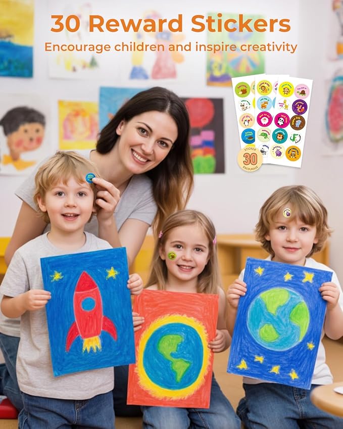 24 Colors Twist Crayons for Toddlers 1-3, Non-Toxic Washable Crayons for Ages 4-8 with Storage Bucket, Ultra-Silky and Easy to Hold Art Supplies, Ideal Coloring Gift for Boys and Girls-CubbioJoy