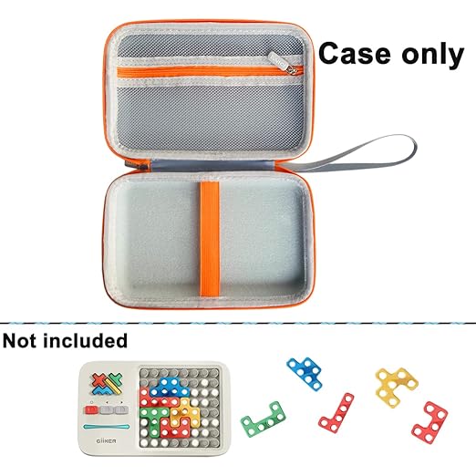 JCHPINE Hard Carrying Case for GiiKER Super Blocks Puzzle Game, Protective Storage Holder for GiiKER Brain Teaser Puzzles Interactive Handheld Game Console Accessories (Orange Case only)-CubbioJoy