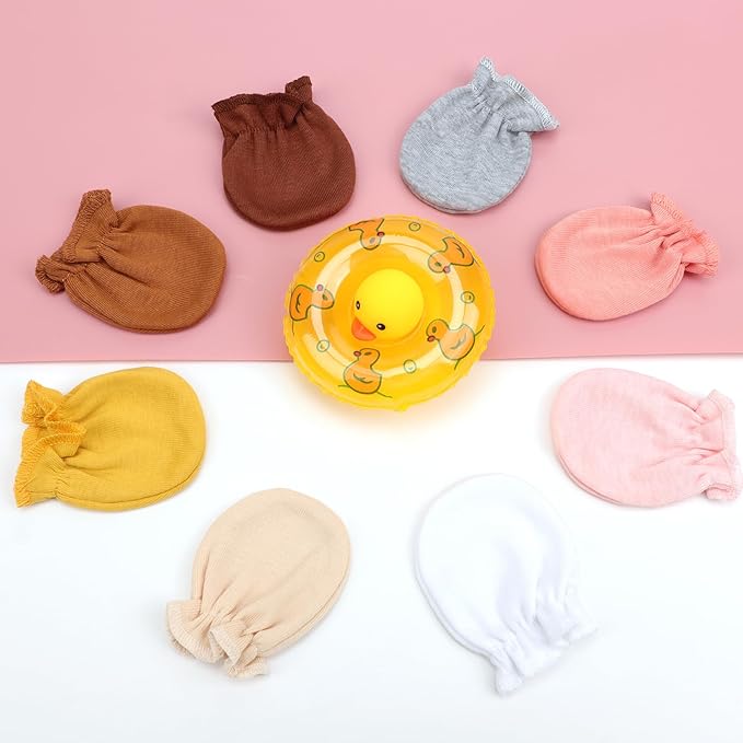 BQUBO Newborn Infant Toddler Mittens No Scratch Cotton Elastic Wrist Gloves Hypoallergenic for 0-6 Months Baby Boys Girls-CubbioJoy