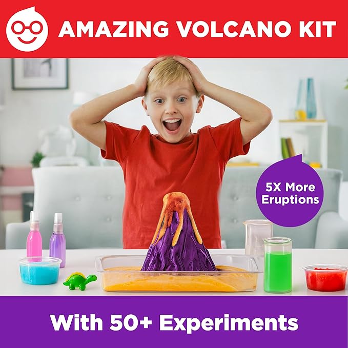 Doctor Jupiter Erupting Volcano Science Kit for Kids Ages 8+ | Birthday Gift Ideas for Boys 8-9-10-11-12 Year Olds | STEM Learning & Educational Science Projects-CubbioJoy