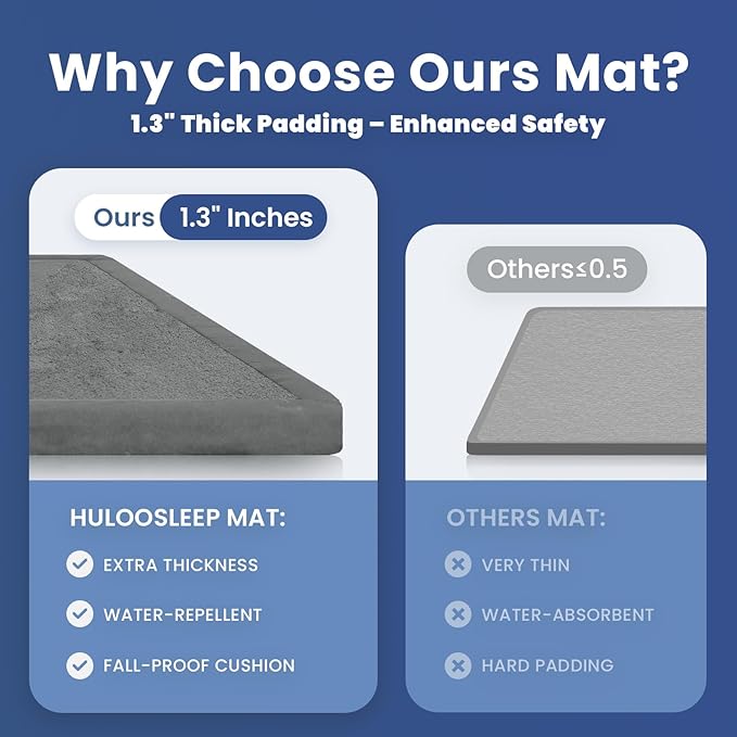 Baby Play Mat for Floor,1.3" Thick Elasti-Foam 74×50 Playpen Mat for Toddlers Infant kids,Water-Repellent Soft Coral Velvet for Tummy Time, Non-Slip Backing for Crawling,Tatami Style(Dark Grey)-CubbioJoy