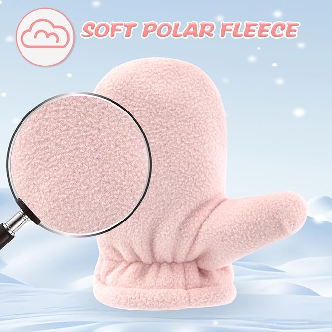 BAVST Baby Toddler Winter Mittens Girls Warm Fleece Lined Gloves Kids Sherpa Lined Mittens for Boys-CubbioJoy