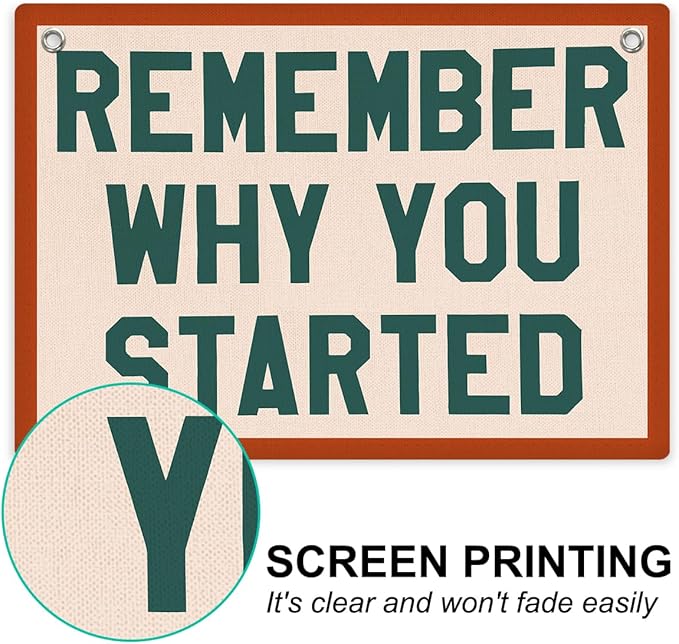 Inspirational Banner, Motivational Wall Decor, Positive Affirmations Wall Hanging, Vintage Banner Flag, Wall Flag Home Living Room Gym Dorm Office Decor, Banner for Room-CubbioJoy