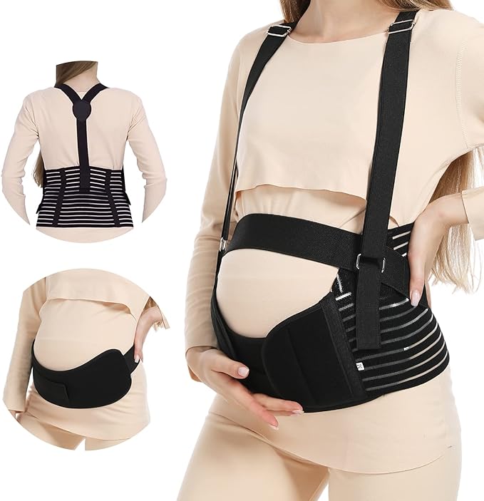 Belly Bands For Pregnant Women - Maternity Belt Pregnancy Support - Breathable Abdominal Binder, Back Support, Multiple Sizes And Colors For All Stages Of Pregnancy & Postpartum-CubbioJoy