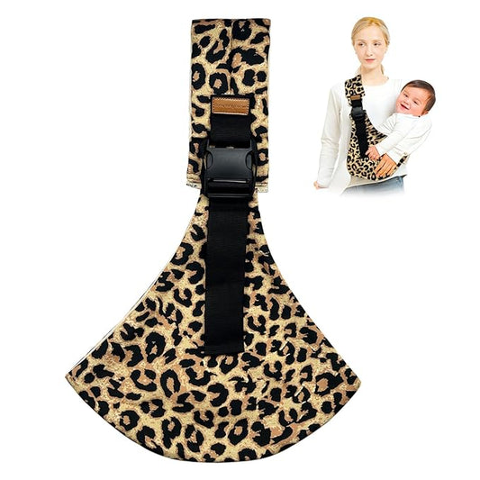 Baby Sling Carrier,Toddler Carrier, 2025 New Baby Sling,Portable and Lightweight Sling,Non-Slip Hip Seat Carrying 10-30lbs(Leopard Print)-CubbioJoy
